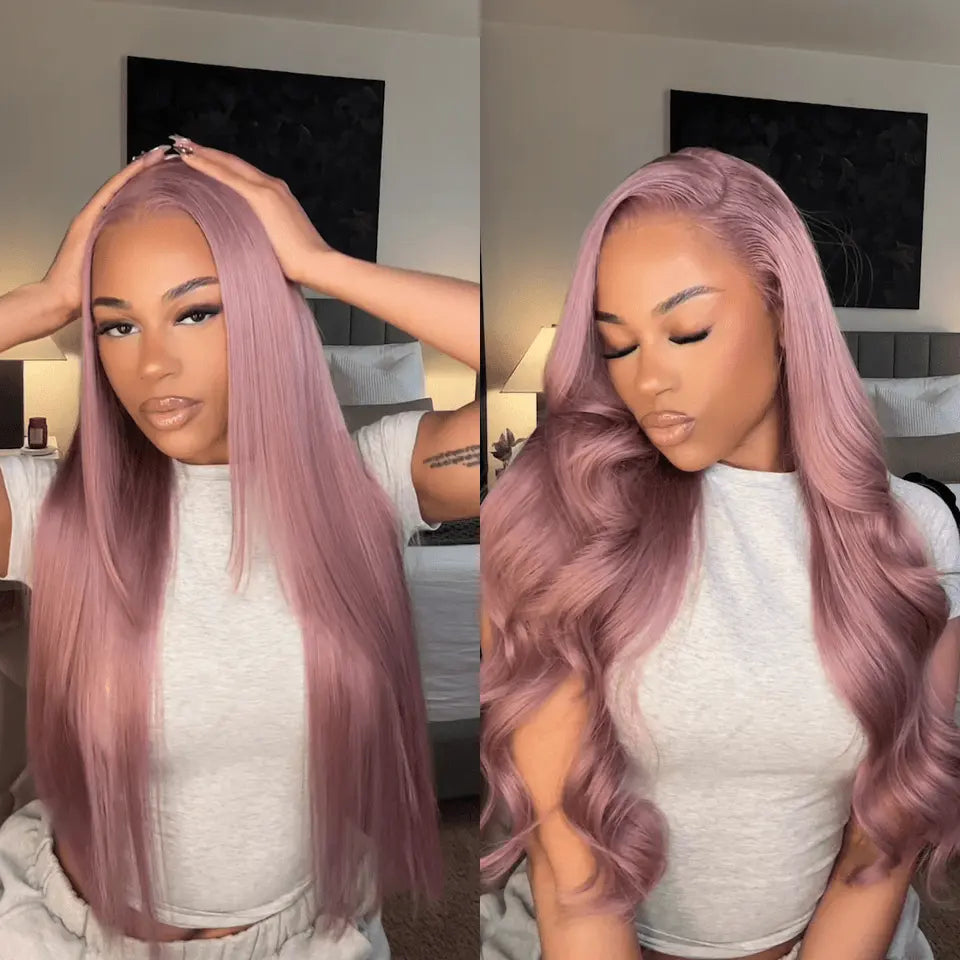 Pre-cut Glueless Frontal 13x4 Wig - Ash Purple