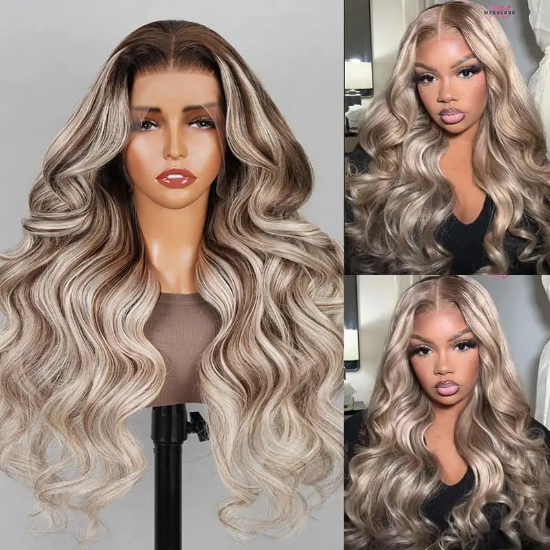 Pre-cut Glueless Frontal Wig-Ombre Highlight