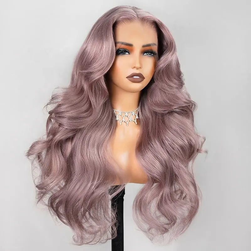 Pre-cut Glueless Frontal 13x4 Wig - Ash Purple