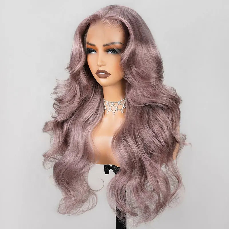 Pre-cut Glueless Frontal 13x4 Wig - Ash Purple