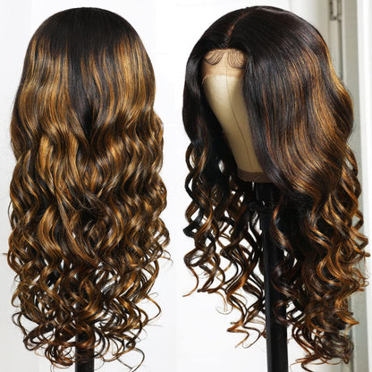 13x4 Pre-made Lace Front - Wavy Highlights