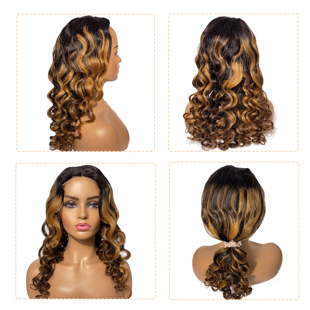 13x4 Pre-made Lace Front - Wavy Highlights