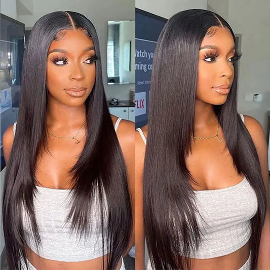 Peruvian Straight Lace Front Glueless Wig